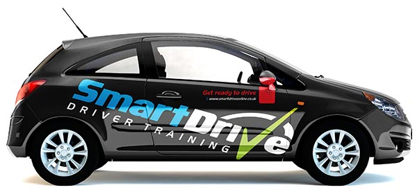 Smart Drive car graphics mockup