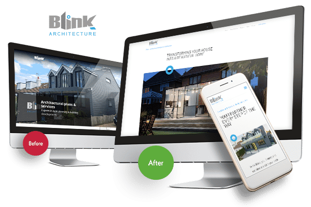 Blink Architecture website redesigned by 9G Websites Margate