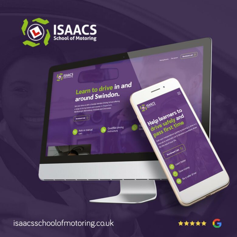 Isaacs School of Motoring web design by 9G Websites