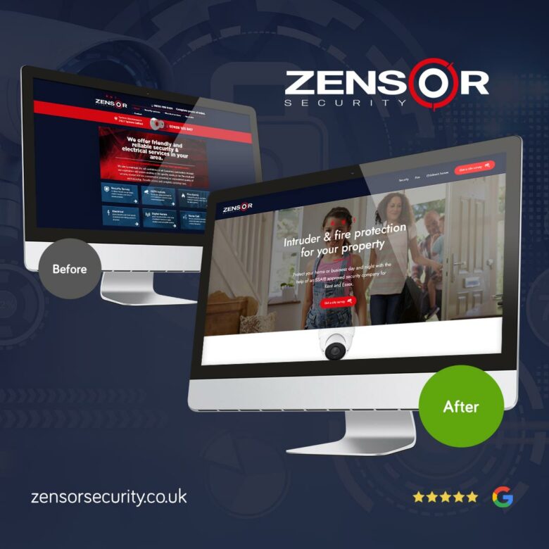 Zensor Security web design by 9G Websites
