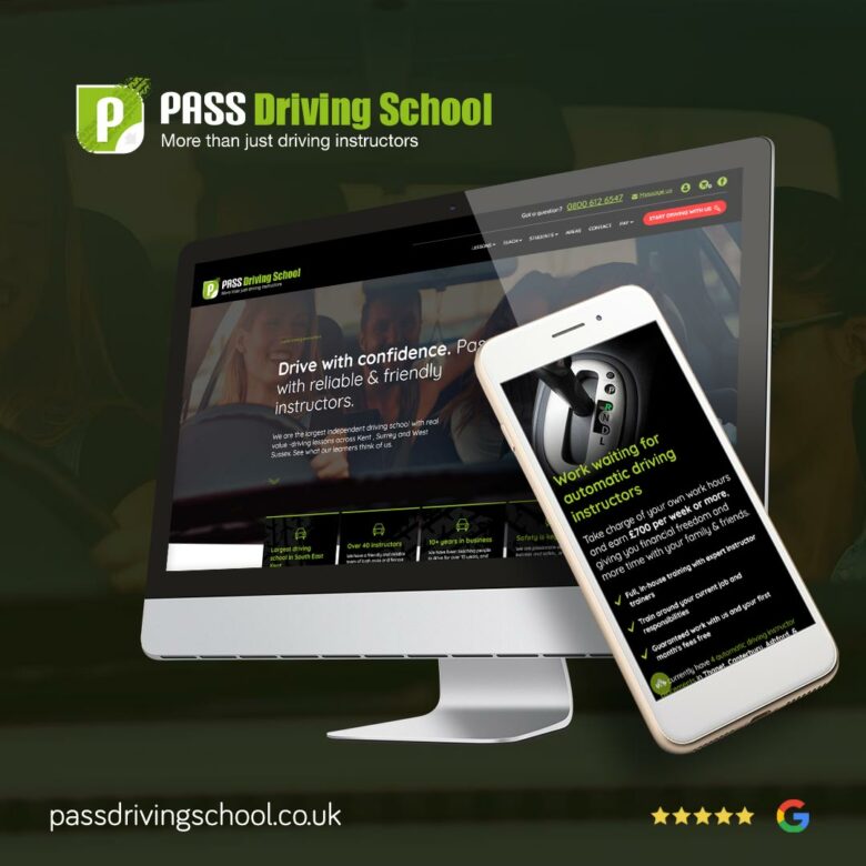 Pass driving school website design