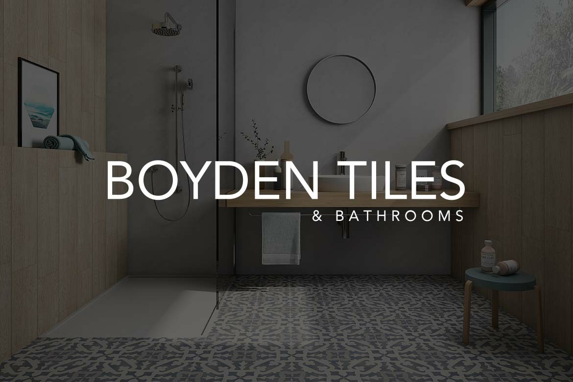Boyden Tiles logo over tiling image