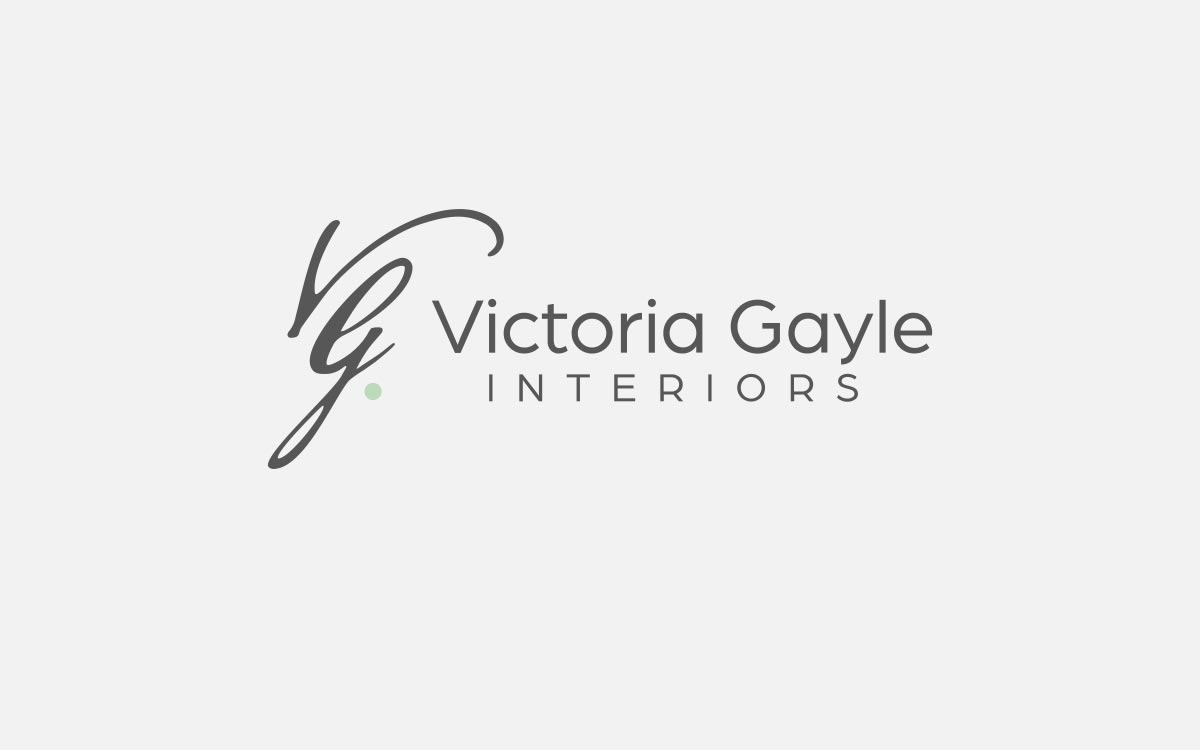 Victoria Gayle Interiors logo on light grey background